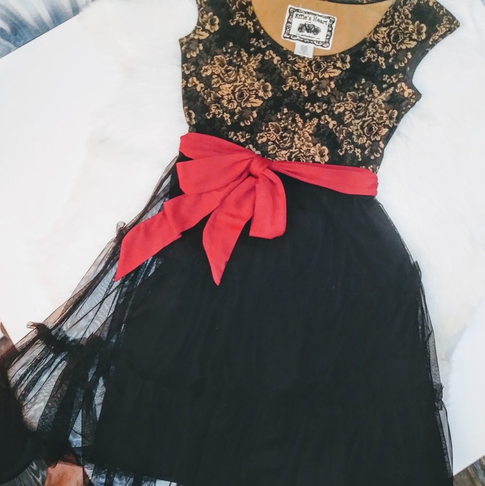 Effie's Heart black lace and tulling Spanish dress